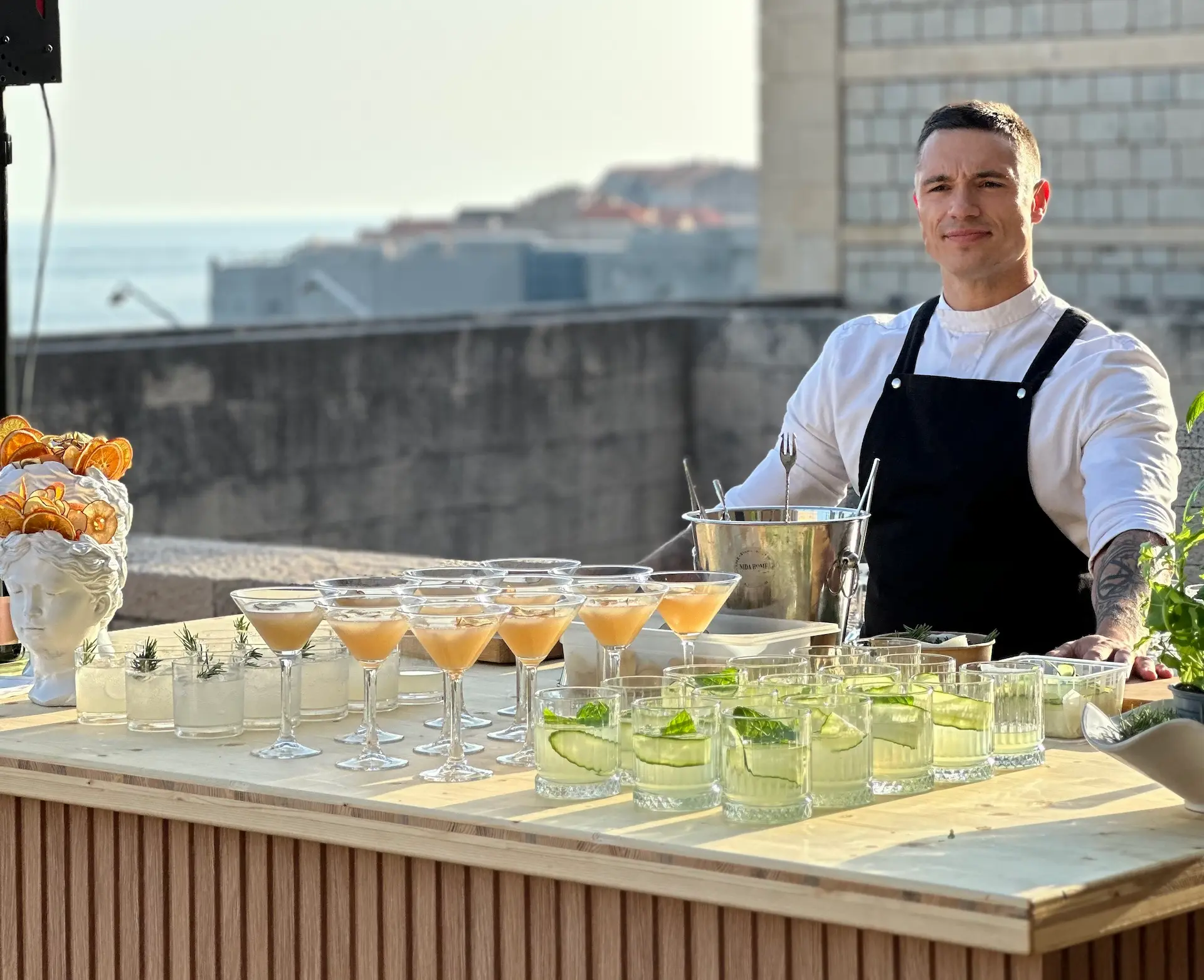 Cocktail event setup